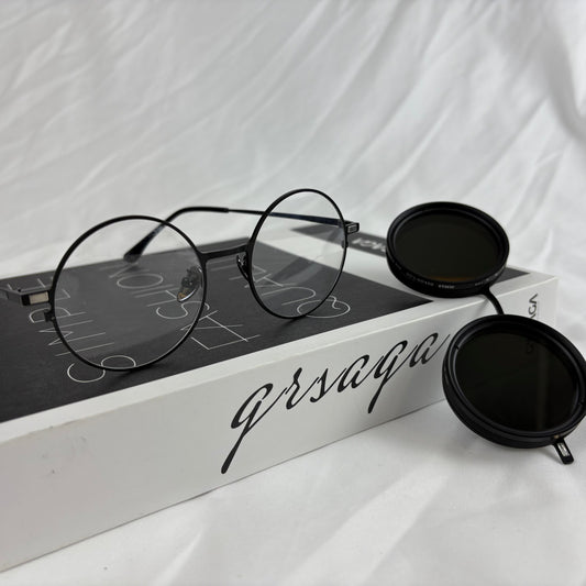 Umar Vintage Round Magnetic ND Dimming Sunglasses