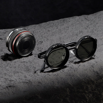 Engel Vintage Round Steampunk ND Dimming Sunglasses