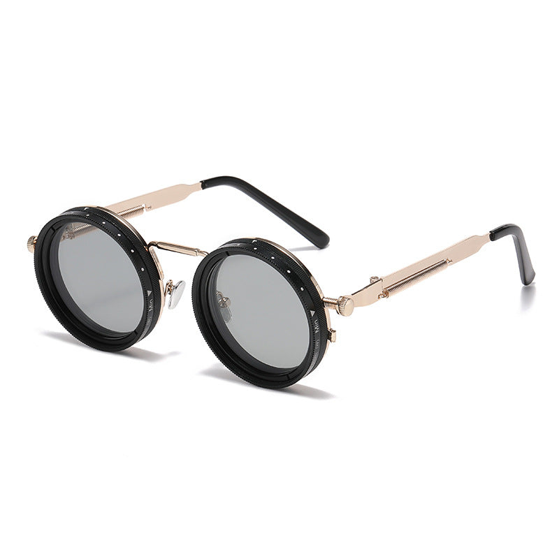 Zoya Vintage Round Steampunk ND Dimming Sunglasses