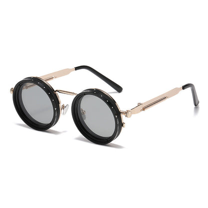 Zoya Vintage Round Steampunk ND Dimming Sunglasses