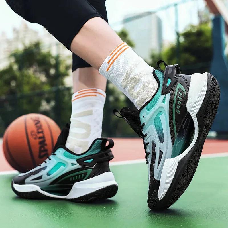 Black Basketball Shoes - Non-Slip with Enhanced Cushioning - MoveUP Outlet